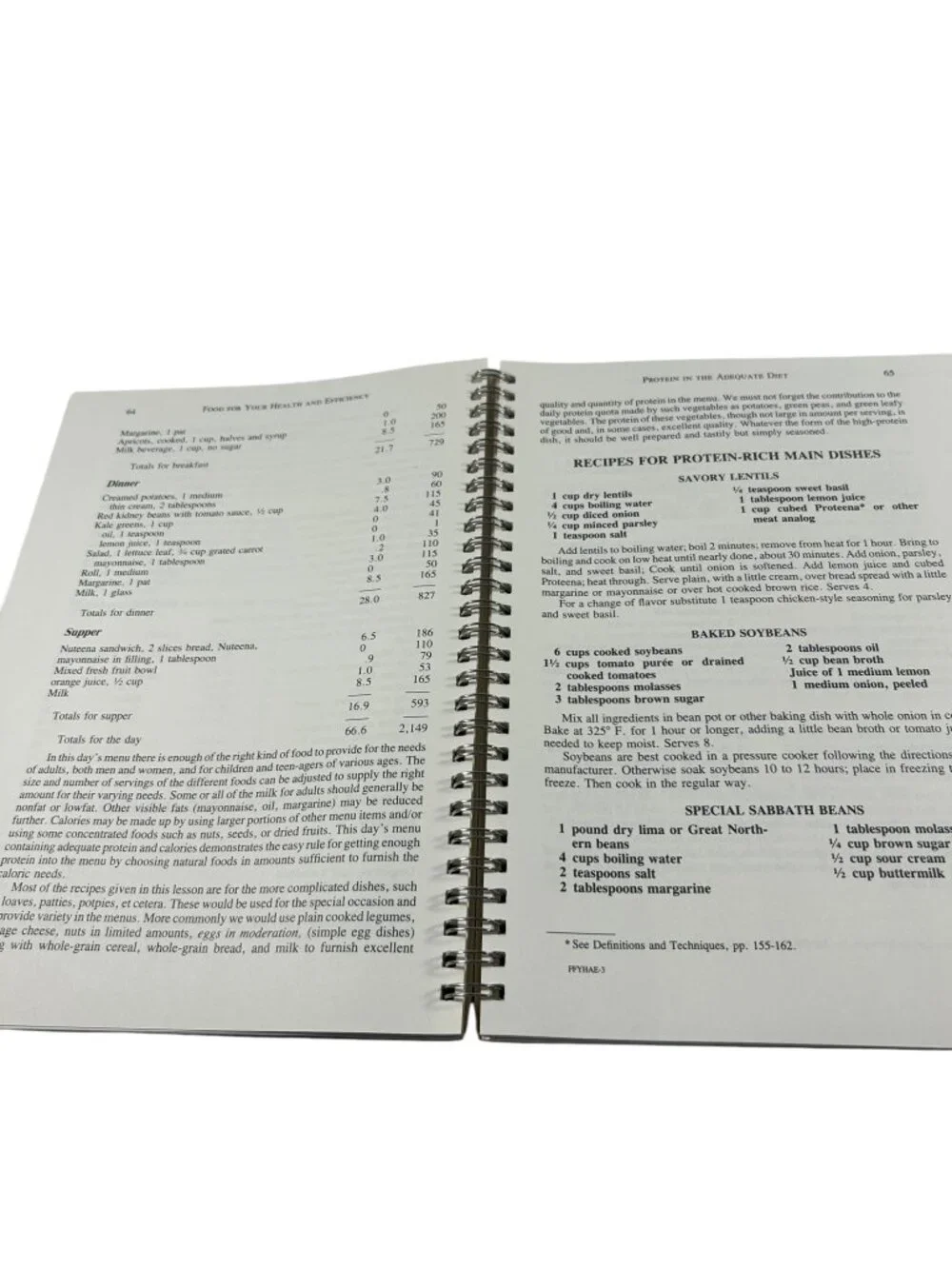 Vintage Food for Your Health and Efficiency Marion W Vollmer Cookbook Healthy